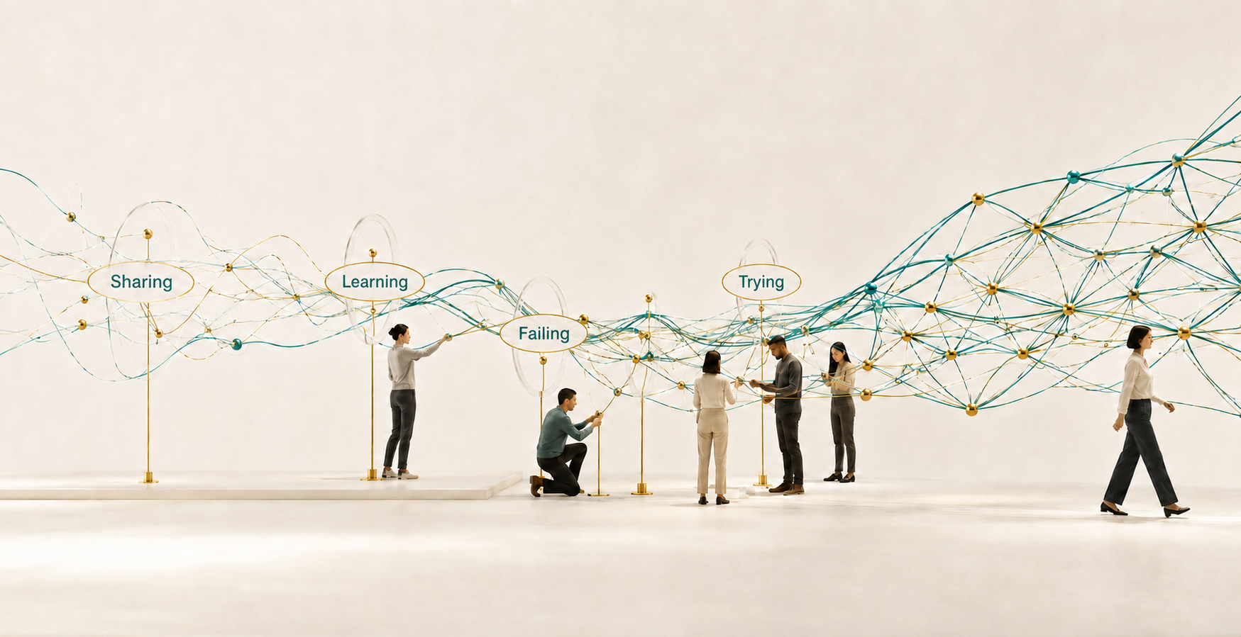 A connected network shaped by sharing, learning, trying and lived experience.